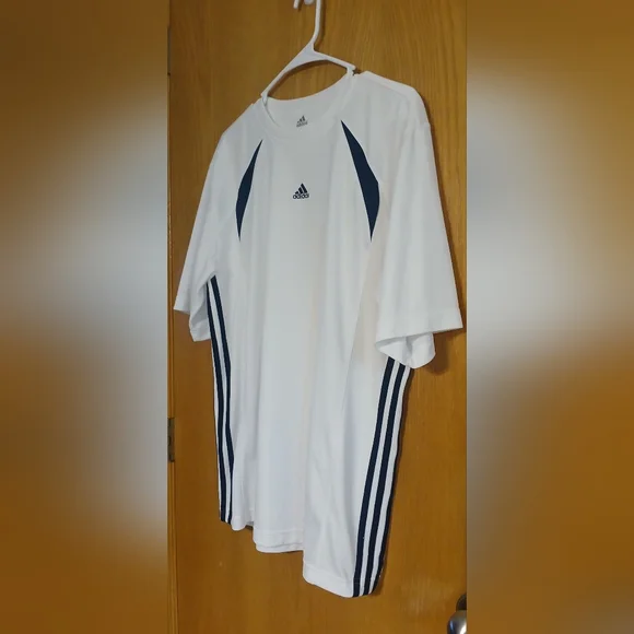 Adidas White and Black Short Sleeve Tee - Picture 3 of 13